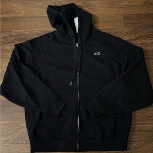 ALO Accolade Black Zip Hoodie